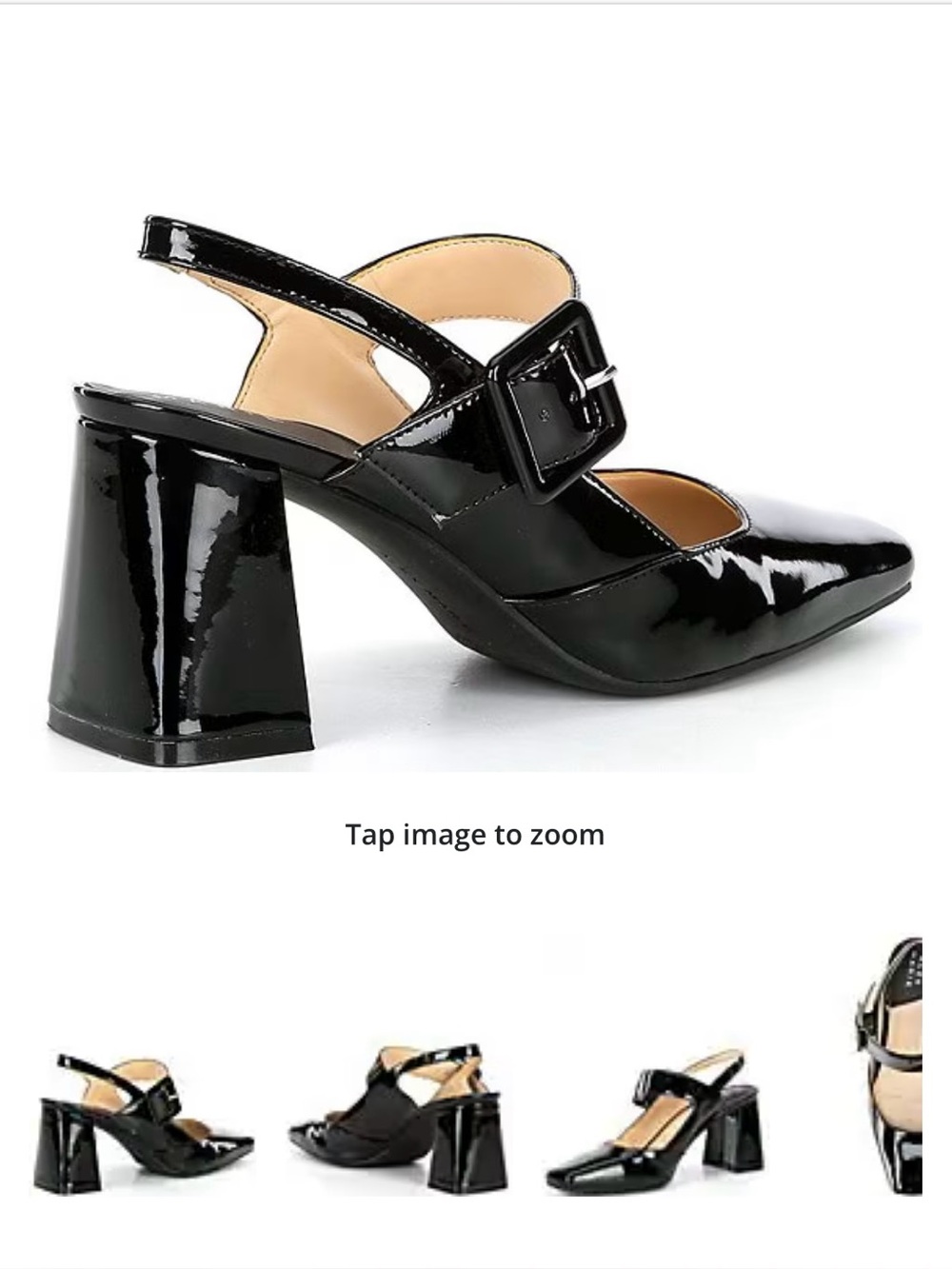 New Alex Marie “Leighten” Black patent leather Slingback Heels